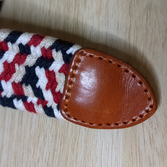 Talbots' Stretchy Braided Cloth Belt with Leather Ends - Picture 4 of 10